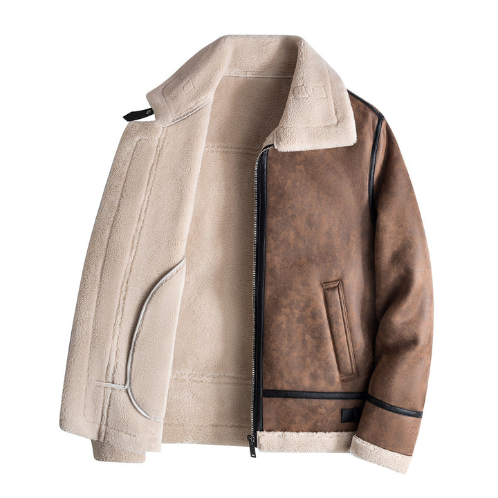 Herren Kunstleder Bomberjacke Echo Archiv