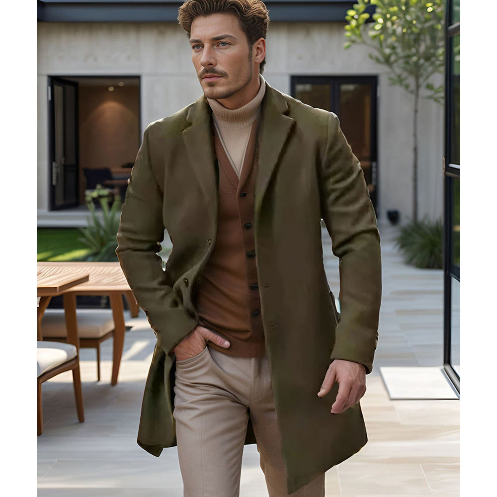 Herren Eleganter Wollmantel mit hochwertiger Verarbeitung Echoarchiv