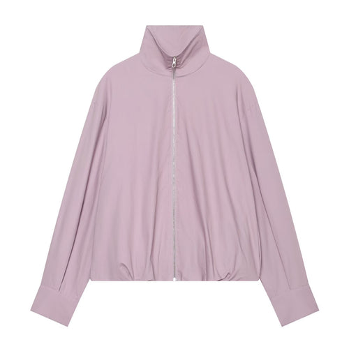 Damen Leichter Cropped Blouson mit hohem Stehkragen und elastischem Saum Echo Archiv