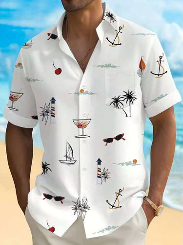 Herren Freizeithemd mit Maritimen Motiven Echoarchiv