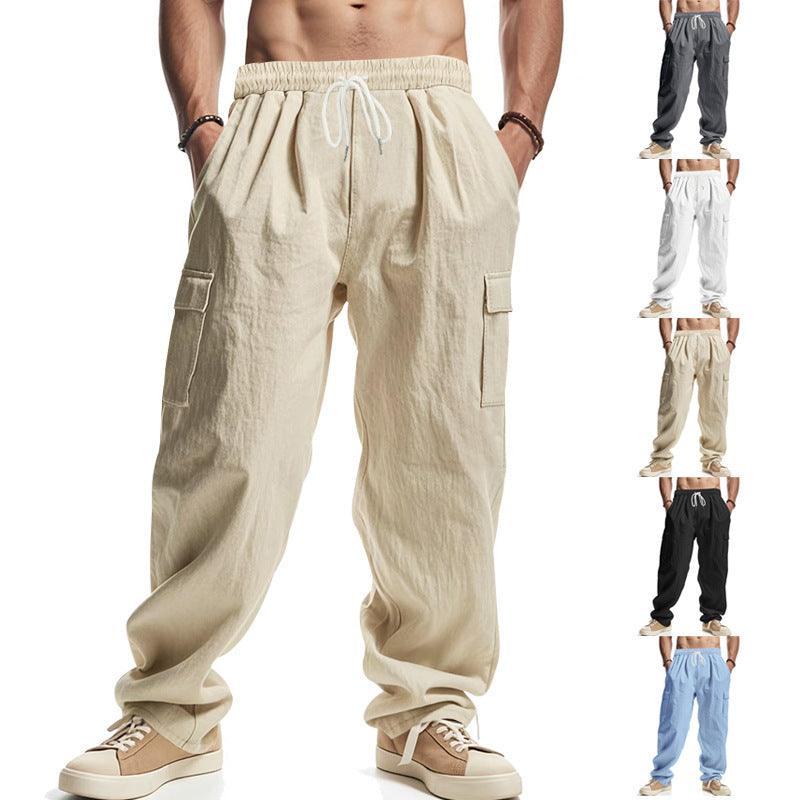 Herren lockere Cargohose mit elastischem Bund und praktischen Seitentaschen Echoarchiv