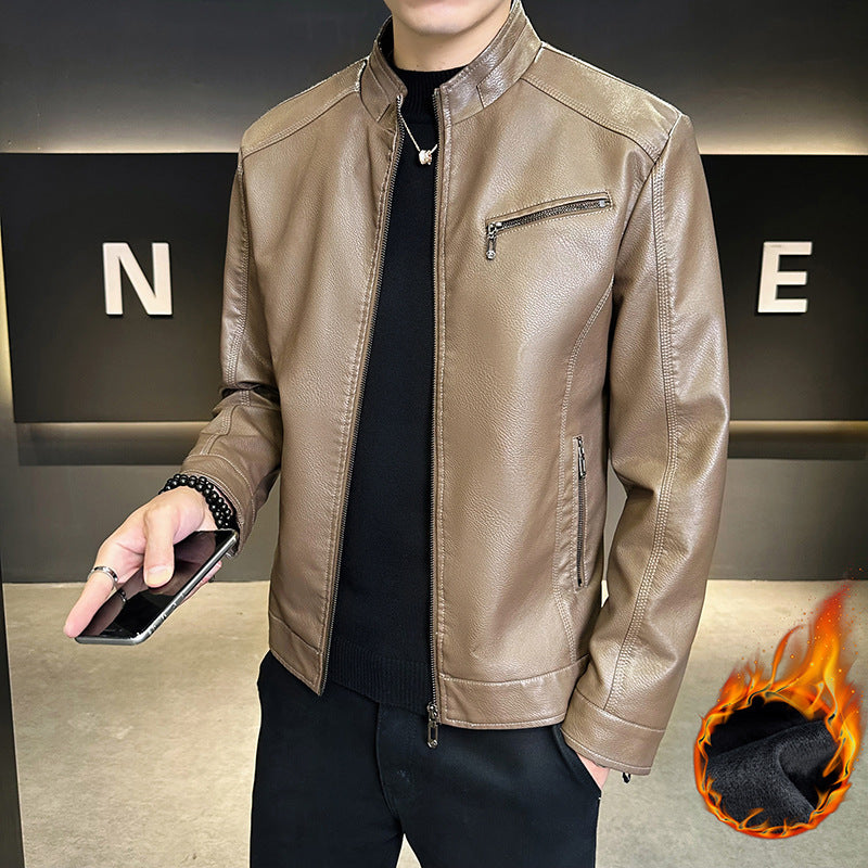 Herren Modische Kunstlederjacke mit praktischen Reißverschlusstaschen Echo Archiv 1788322121