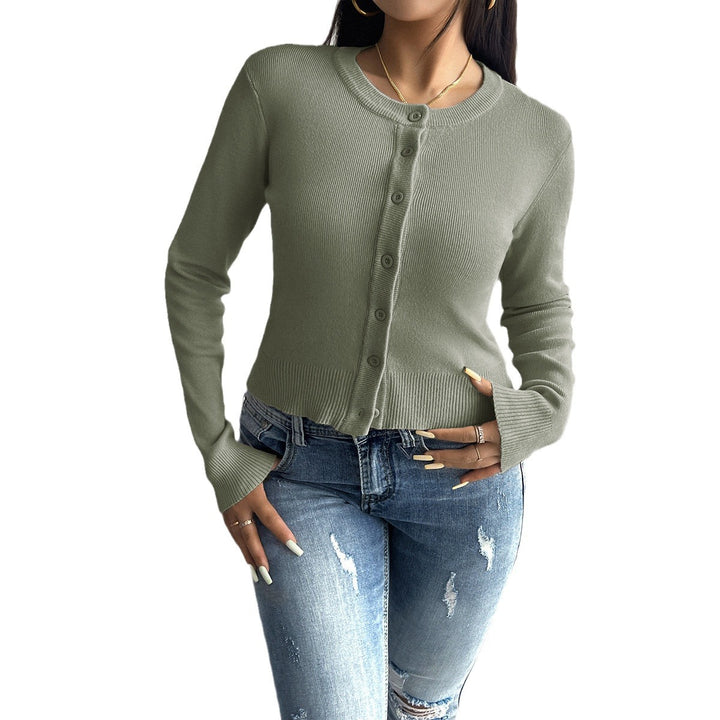 Damen nan taillierter Feinstrick-Cardigan mit Rundhals und Zierknopfleiste Echo Archiv