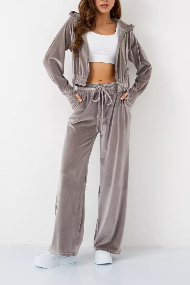 Echoarchiv | Minimalismus Fleece Kapuzenpullover und Jogginghose Zweiteiler Satz