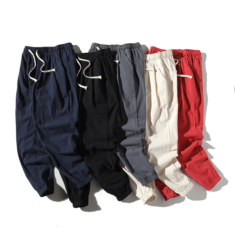Herren nan lockere Jogginghose mit elastischem Bund, Kordelzug, Seitentaschen und elastischen Bündchen Echo Archiv