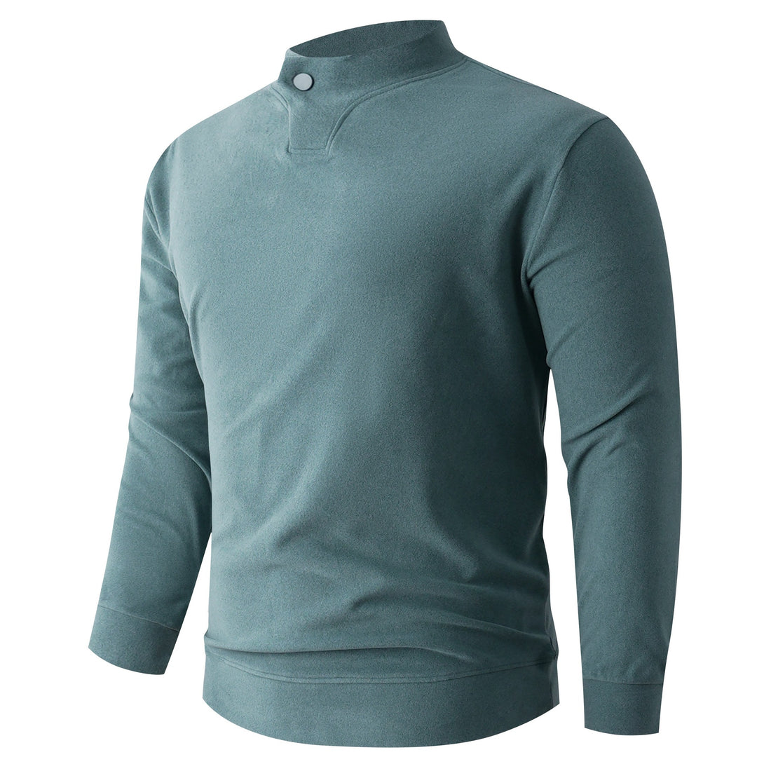 Herren Langarmshirt mit schmalem Stehkragen und Knopfverschluss Echo Archiv