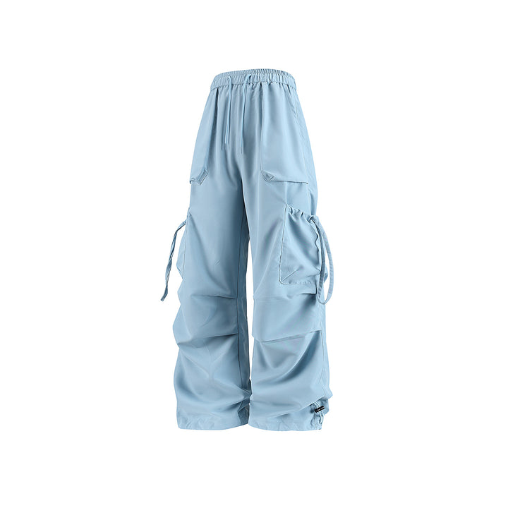 Herren Oversized Cargo‑Bundhose im Baggy‑Utility‑Cut mit Elastikbund, Klapptaschen und verstellbaren Saumabschlüssen Echo Archiv
