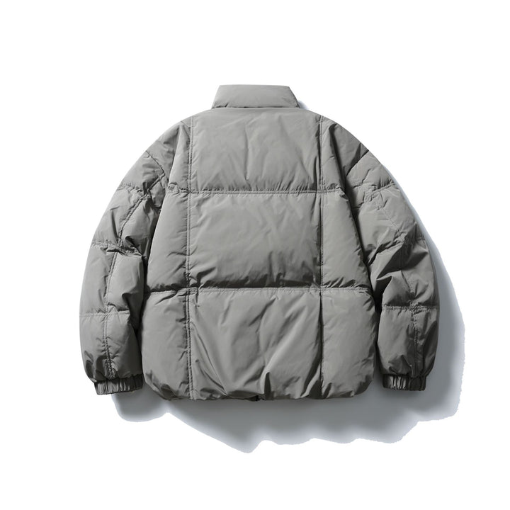 Herren Boxy-Steppjacke mit hohem Standkragen, Karo-Steppung und elastischem Saum Echoarchiv