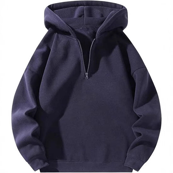 Herren sportlicher Kapuzenpullover mit halbem Reißverschluss Echoarchiv