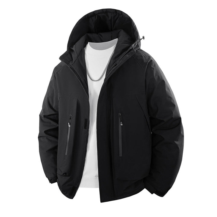 Herren Wattierte Kapuzen-Outdoorjacke mit wasserabweisender Membran und technischen Reißverschlusstaschen Echo Archiv