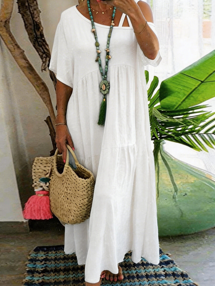 Damen Maxikleid mit lässigem Schnitt und asymmetrischem Design Echo Archiv
