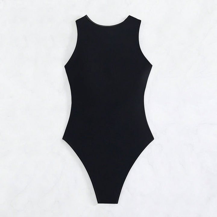 Damen Einteiliger Badeanzug mit tiefem V-Ausschnitt und figurformendem Design Echo Archiv