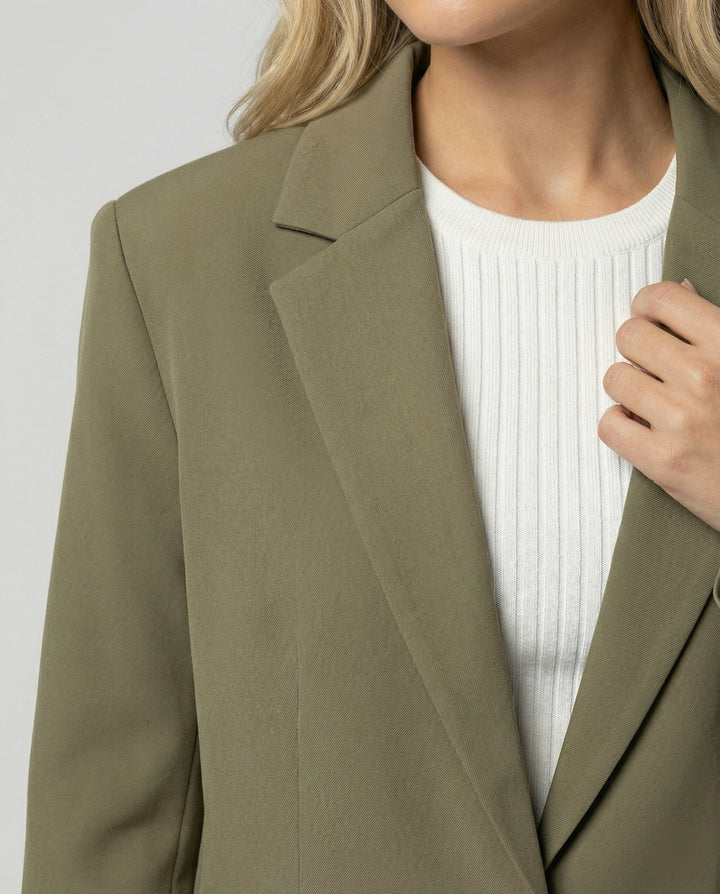 Damen elegantes Anzug-Set mit weitem Hosenbein und modernem Blazer – Avérine