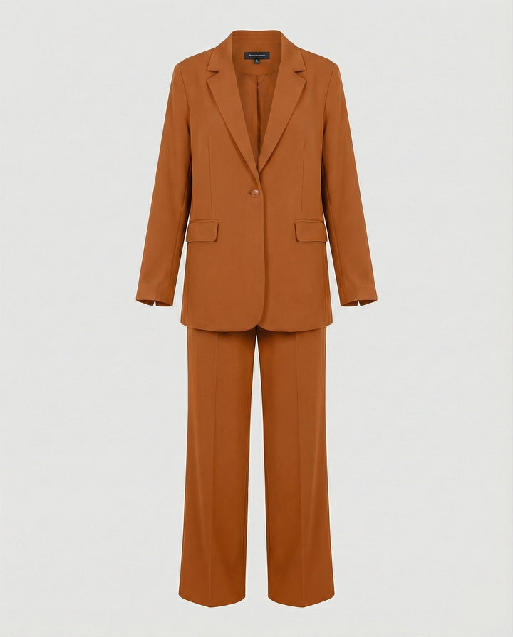 Damen elegantes Anzug-Set mit weitem Hosenbein und modernem Blazer – Avérine