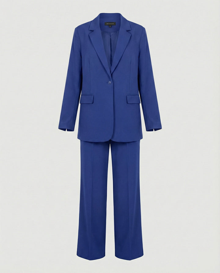Damen elegantes Anzug-Set mit weitem Hosenbein und modernem Blazer – Avérine