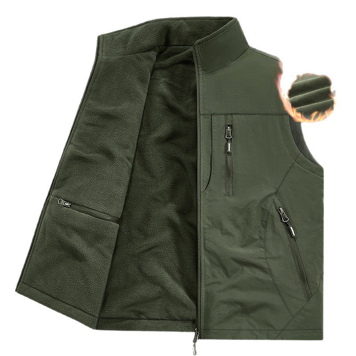 Herren Thermo-Fleece Outdoorweste mit wärmender Teddyfutter-Innenseite, winddichter Außenlage & Multifunktions-Reißverschlusstaschen Echo Archiv
