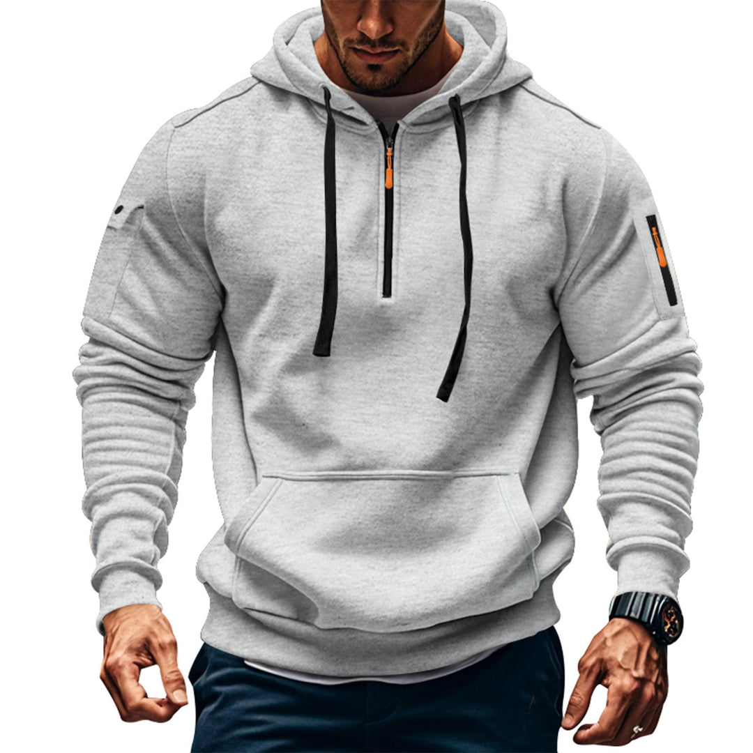 Herren Sport Hoodie mit praktischem Reißverschluss und seitlichen Taschen Echoarchiv