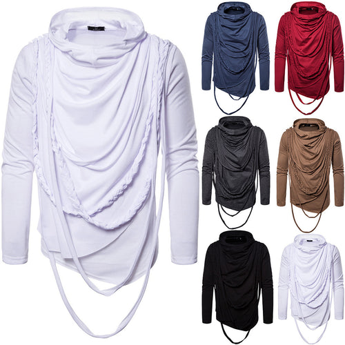 Herren asymmetrisches Kapuzenshirt mit dekorativen Details Echoarchiv