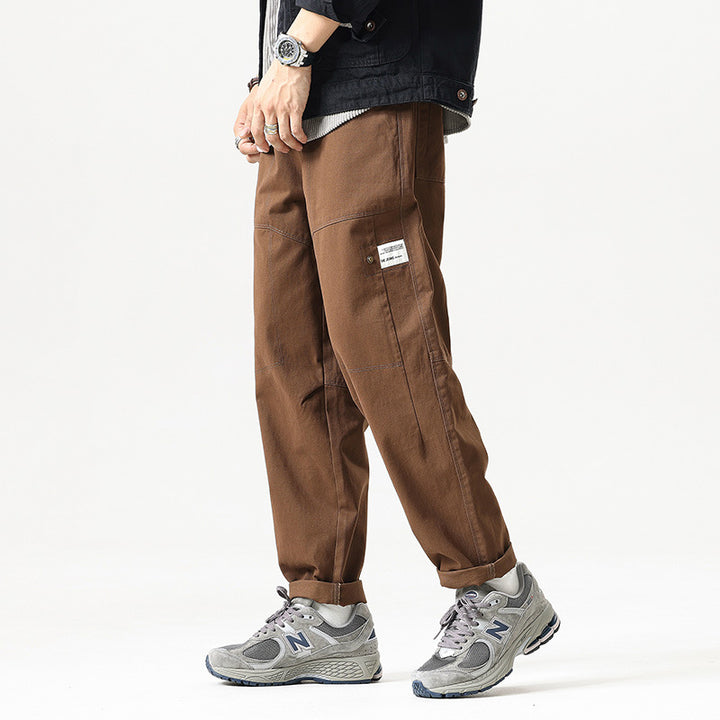 Herren Locker geschnittene Cargo-Jogginghose mit Tunnelzug, Knieabnähern und Utility‑Details Echo Archiv