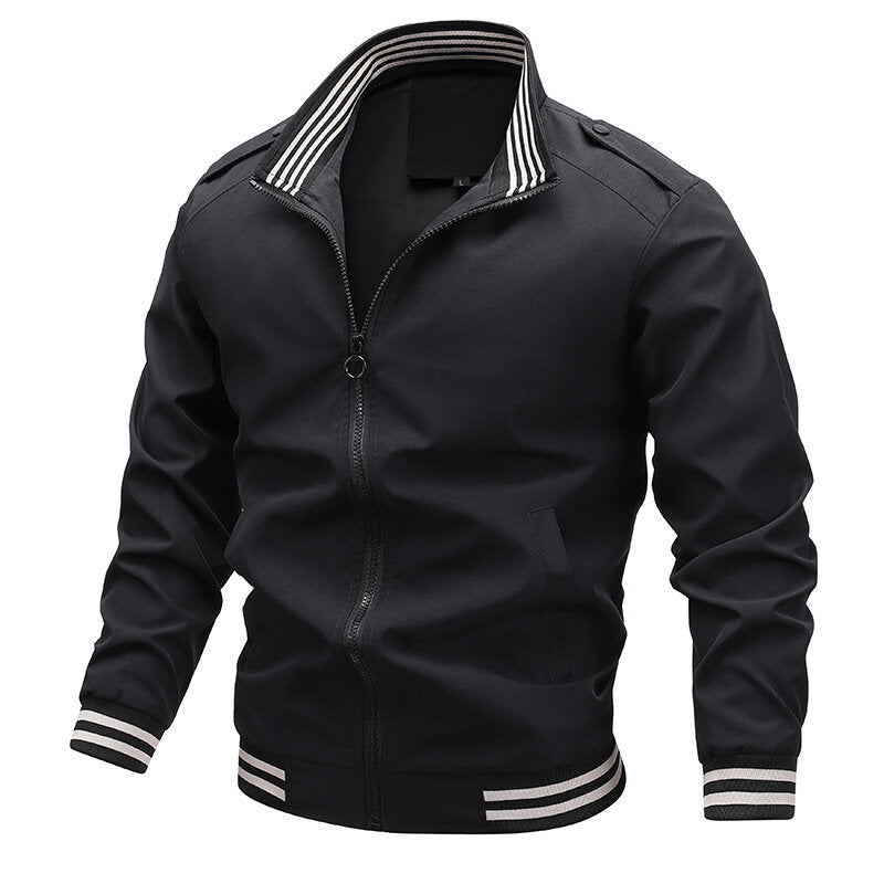 Herren Modische Übergangsjacke mit kontrastierenden Streifen Echo Archiv