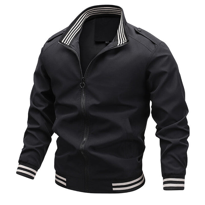 Herren Modische Übergangsjacke mit kontrastierenden Streifen Echo Archiv