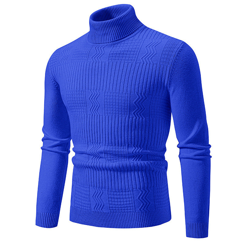 Herren Rollkragenpullover mit Strukturstrick und körpernaher Silhouette Echo Archiv