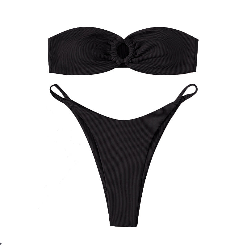 Damen Bandeau-Bikini mit Ringdetails Echo Archiv