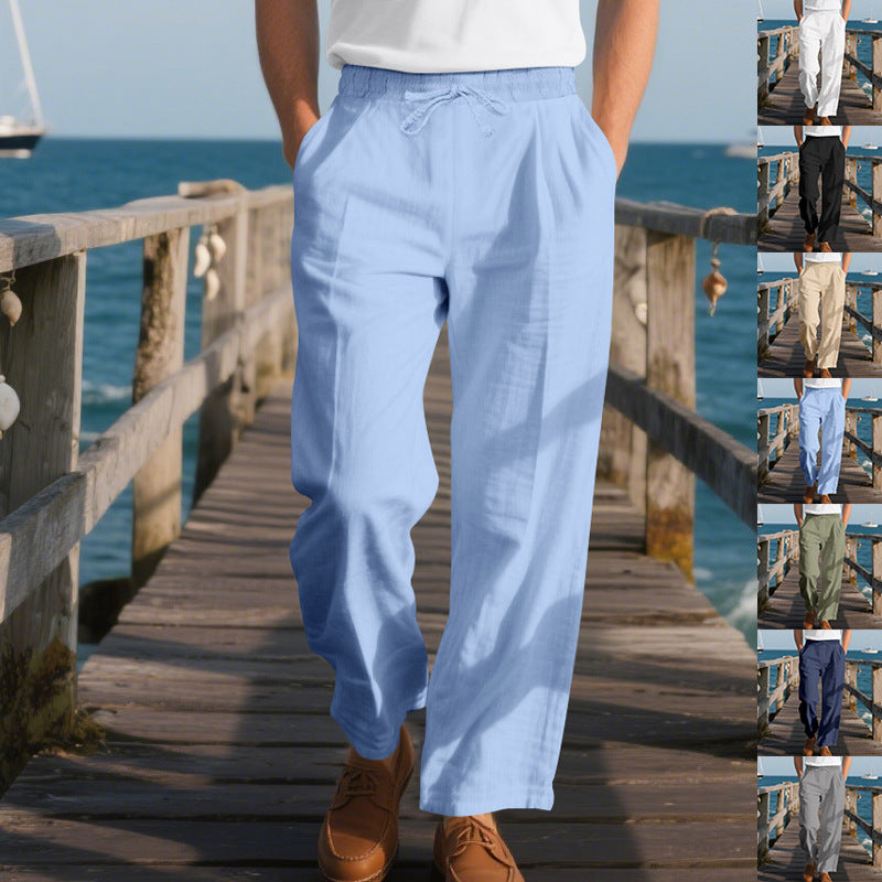 Herren lockere Strandhose mit elastischem Bund und praktischen Seitentaschen Echoarchiv