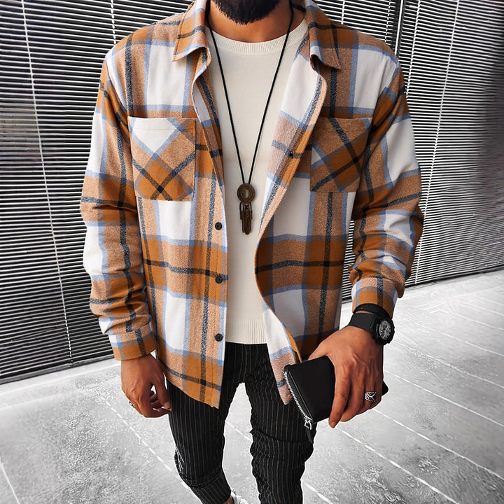 Herren Karierte Flanell Hemdjacke Echoarchiv