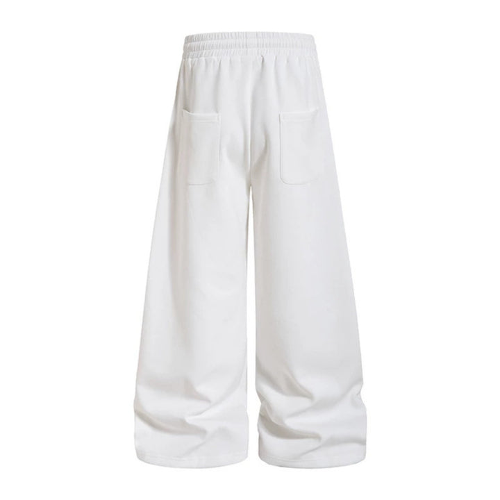 Damen Weite Lounge-Hose mit hohem Komfortbund, Tunnelzug, Stern- und Streifen-Print Echoarchiv