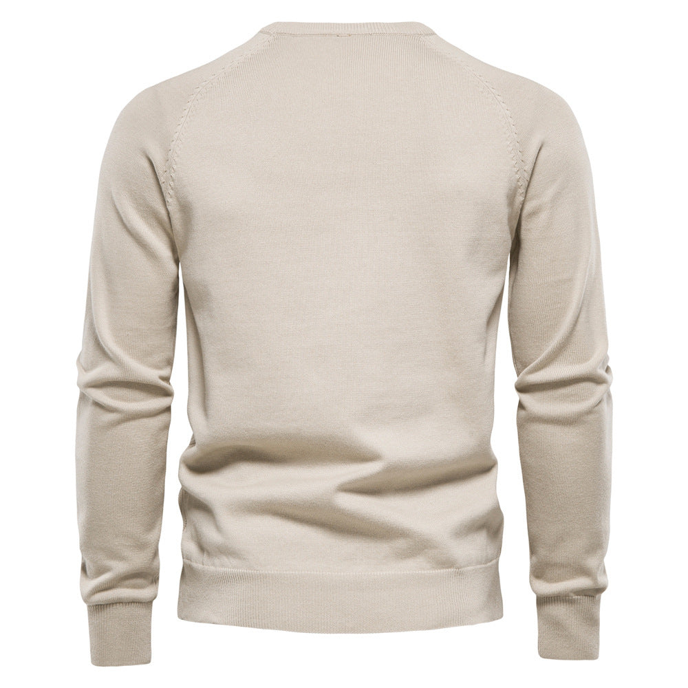 Herren Strickpullover mit strukturierter Rautenmuster-Optik und modischem Rundhalsausschnitt Echoarchiv