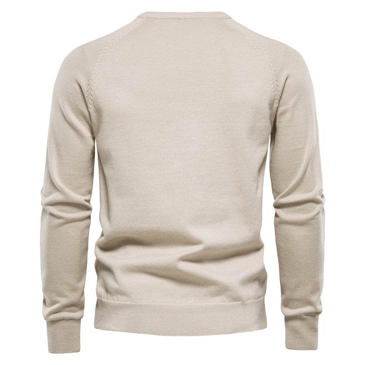 Herren Strickpullover mit strukturierter Rautenmuster-Optik und modischem Rundhalsausschnitt Echoarchiv