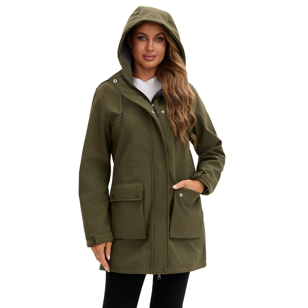 Damen funktionale Outdoor-Jacke mit verstellbarem Taillenzug und Innenfutter Echoarchiv