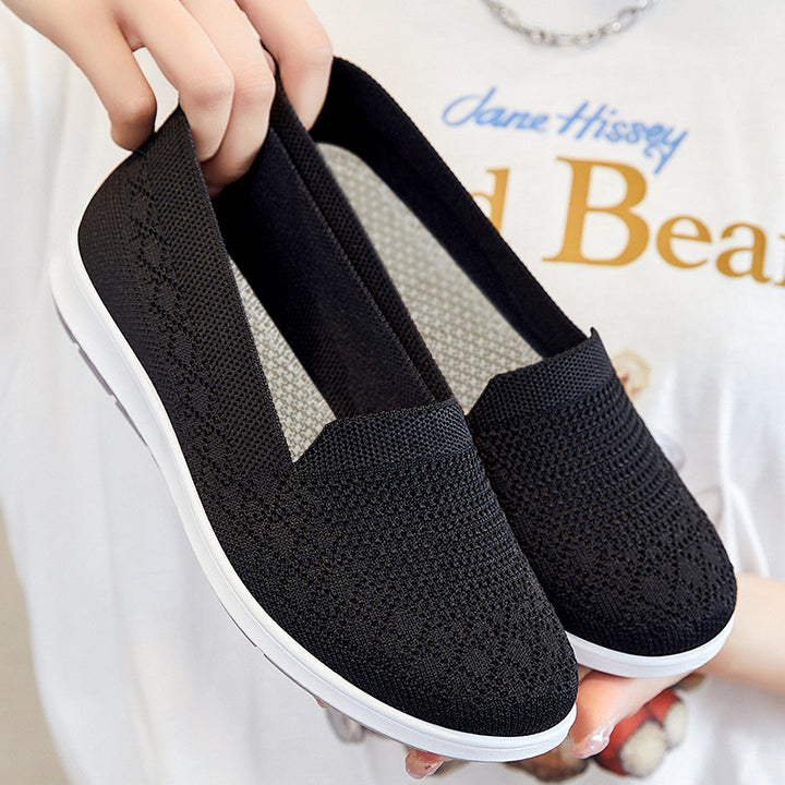 Damen nan nahtloser Strick-Slipper mit elastischem Einstieg und dämpfender EVA-Laufsohle Echo Archiv
