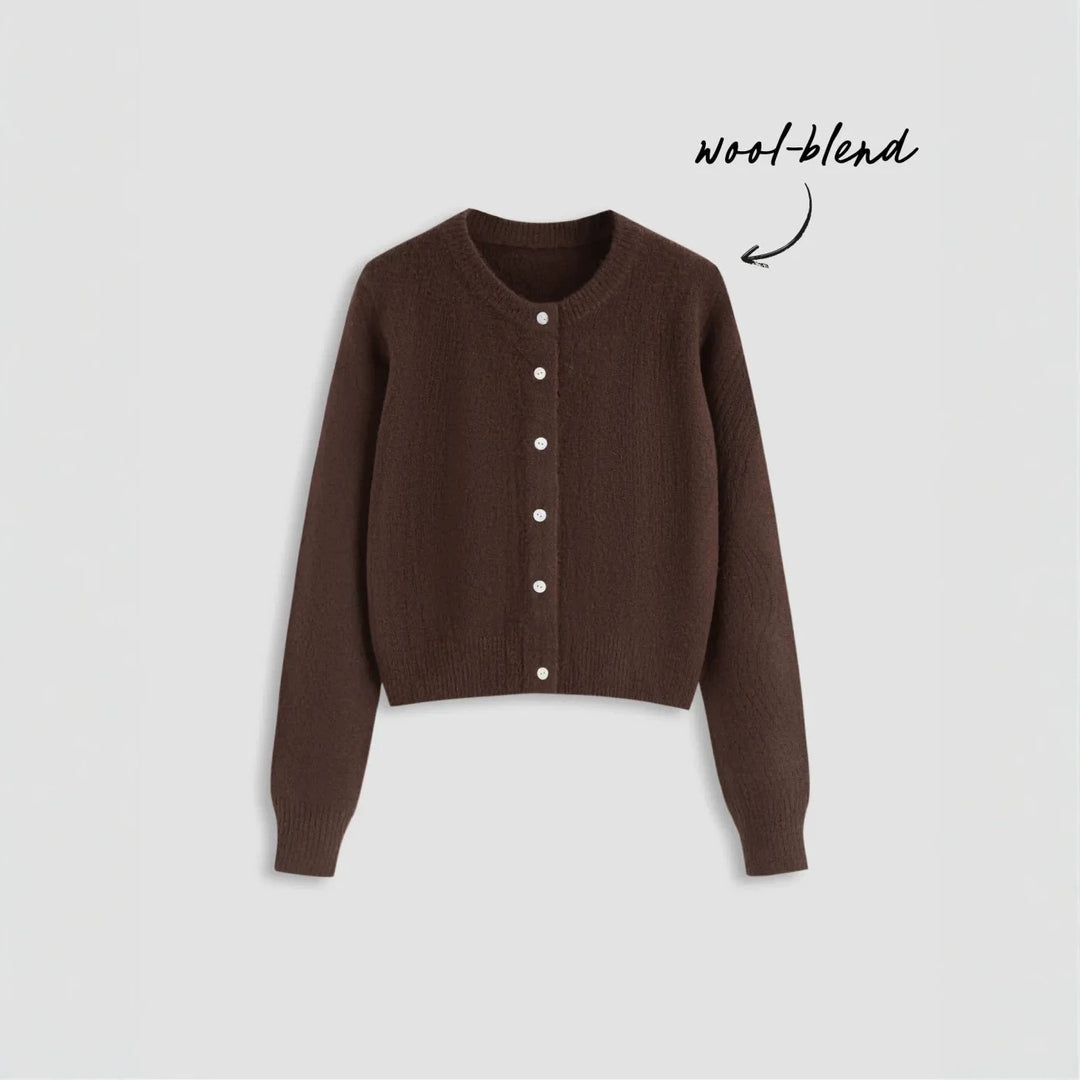 Damen Eleganter Kurzpullover mit Hemdkragen Echo Archiv