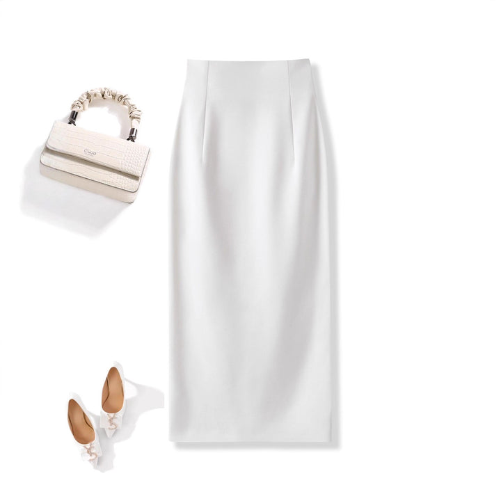 Damen Eleganter Midirock mit Raffungen Echoarchiv