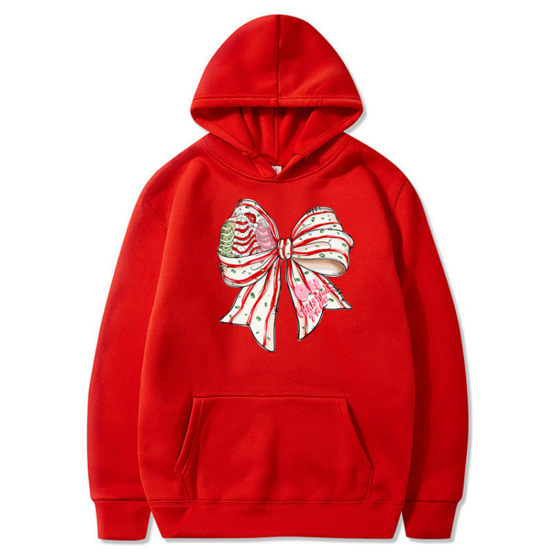 Damen Kapuzenpullover mit festlichem Schleifenmotiv Echoarchiv