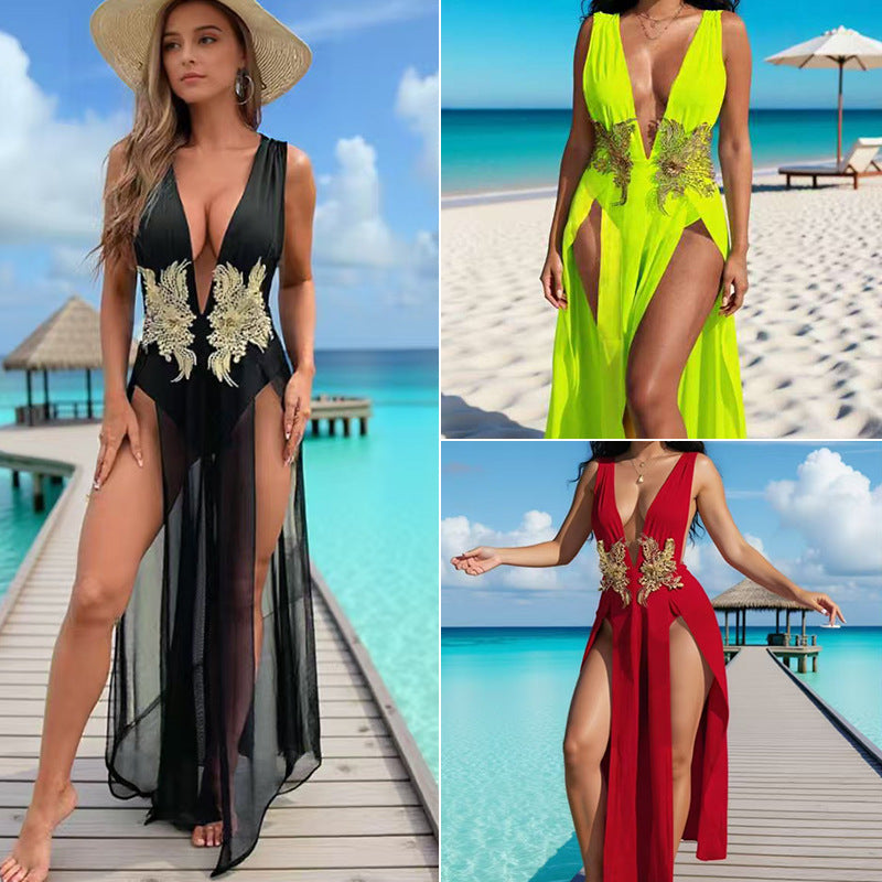 Damen Strandkleid mit eleganter Applikation Echo Archiv