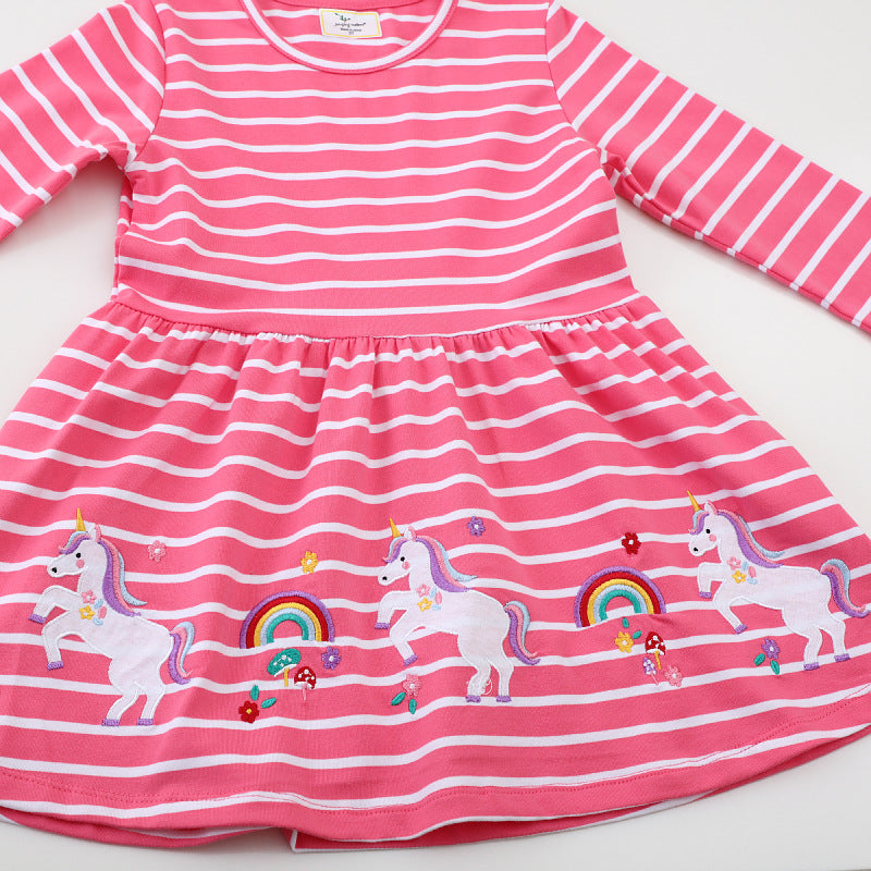 Mädchen Langarmkleid mit verspieltem Einhorn-Design Echo Archiv