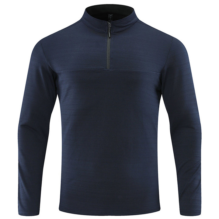 Herren Funktions-Halbzip-Langarmshirt mit Stehkragen und atmungsaktivem Stretchmaterial Echoarchiv