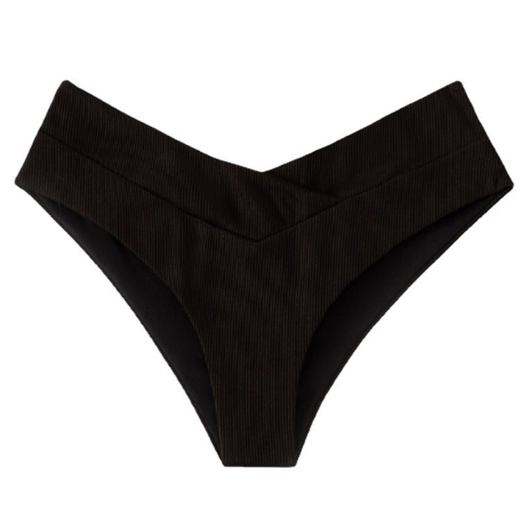 Damen Hoch tailliertes Bikini-Unterteil mit doppeltem Stoff Echo Archiv