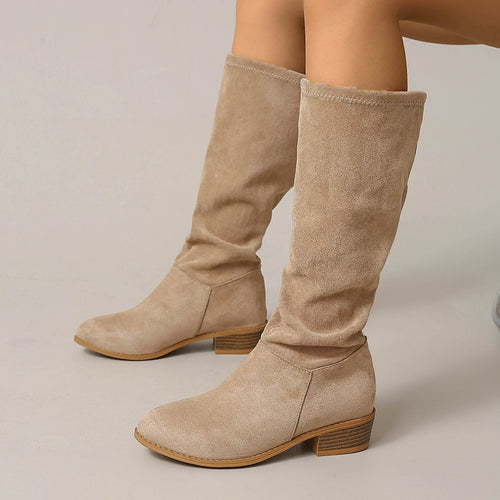 Damen Komfortable Wildleder Overkneestiefel Echo Archiv