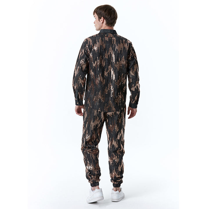 Herren Designer-Jogginganzug mit glitzerndem Muster Echoarchiv