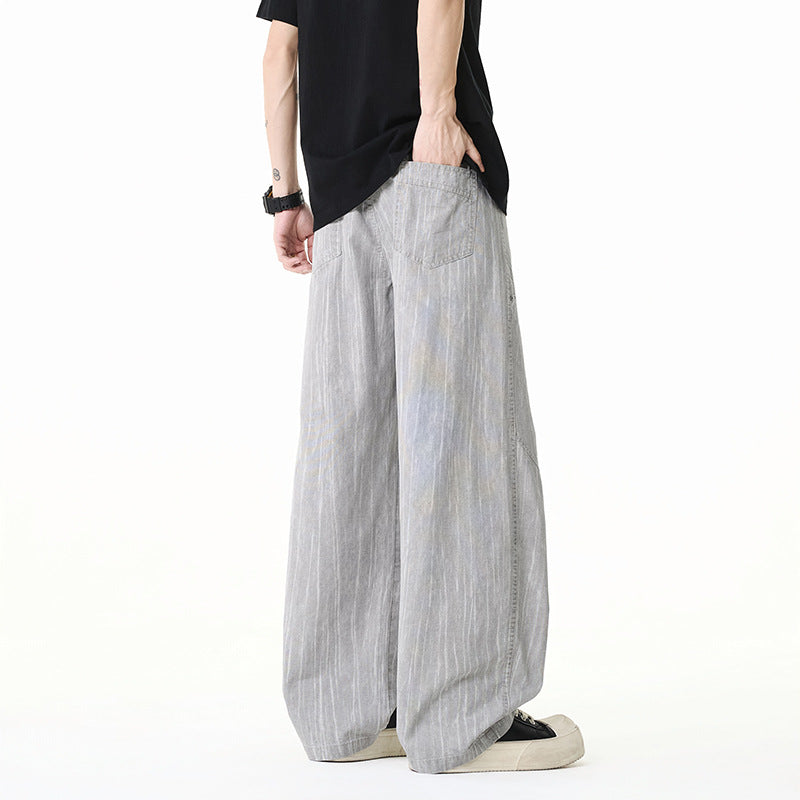 Damen Weite Leinenoptik-Hose mit elastischem Bund und aufgesetzten Taschen Echo Archiv