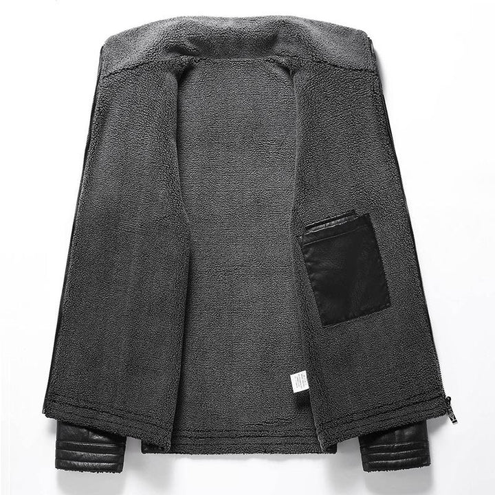 Herren Elegante Kunstlederjacke mit Teddyfutter Echo Archiv