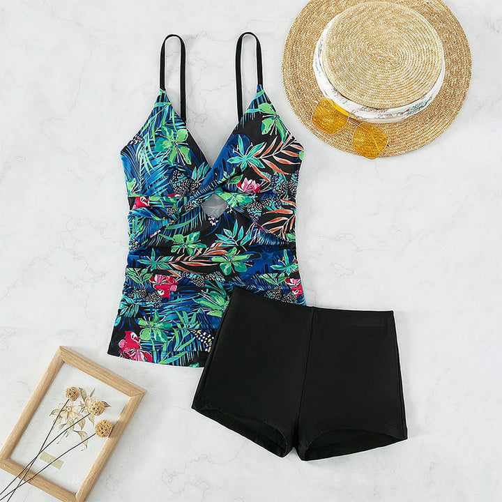 Damen Badeanzug-Set mit floralem Design und hohem Beinausschnitt Echo Archiv