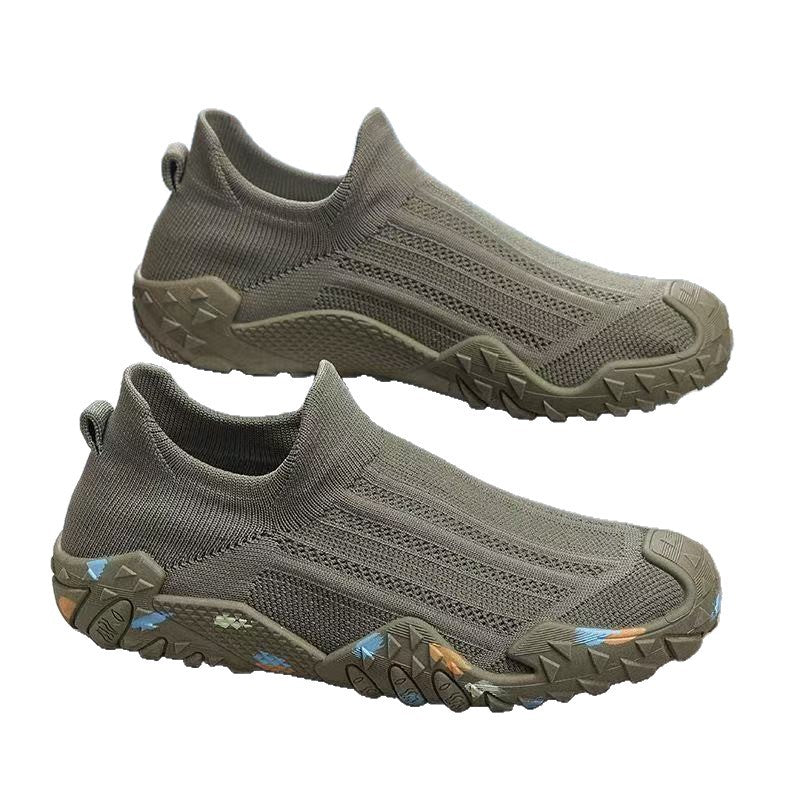 Herren Elastischer Strick-Fußschuh mit rutschfester, gemusterter Profilsohle Echoarhiv