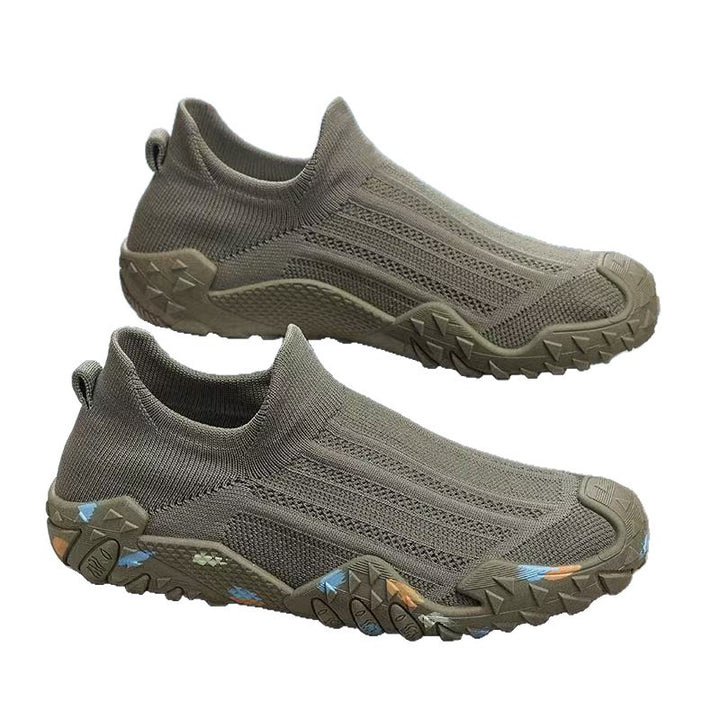 Herren Elastischer Strick-Fußschuh mit rutschfester, gemusterter Profilsohle Echoarhiv