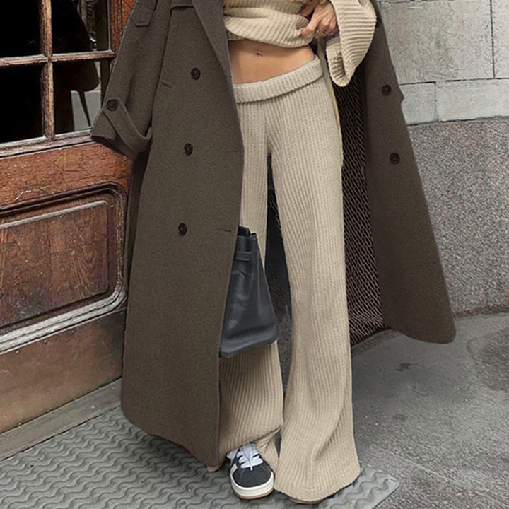 Damen Weite Ripp-Optik Flared-Hose Echo Archiv