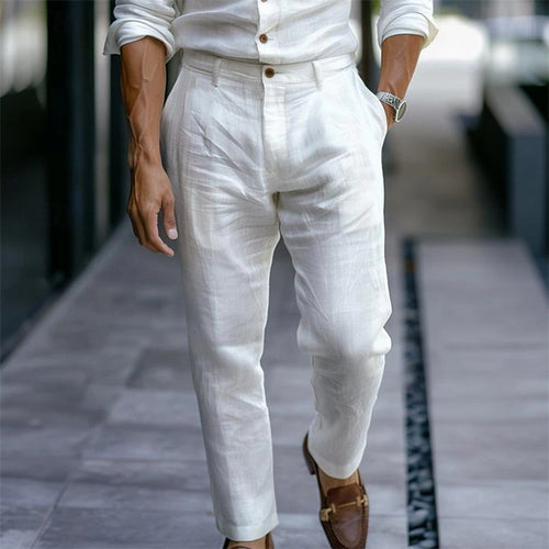 Herren elegante Chino-Hose mit schmalem Schnitt Echoarchiv
